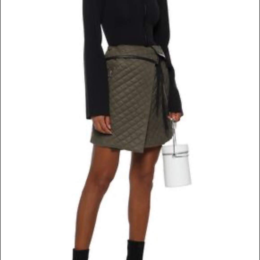 Rag & Bone quilted green Jane skirt. Size 6